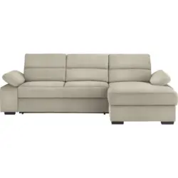 Ecksofa in Webstoff Beige