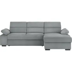 Ecksofa in Webstoff Grau