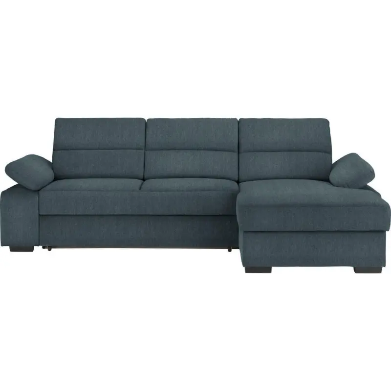 Ecksofa in Webstoff Blau
