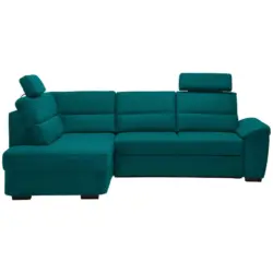 Ecksofa in Flachgewebe Petrol
