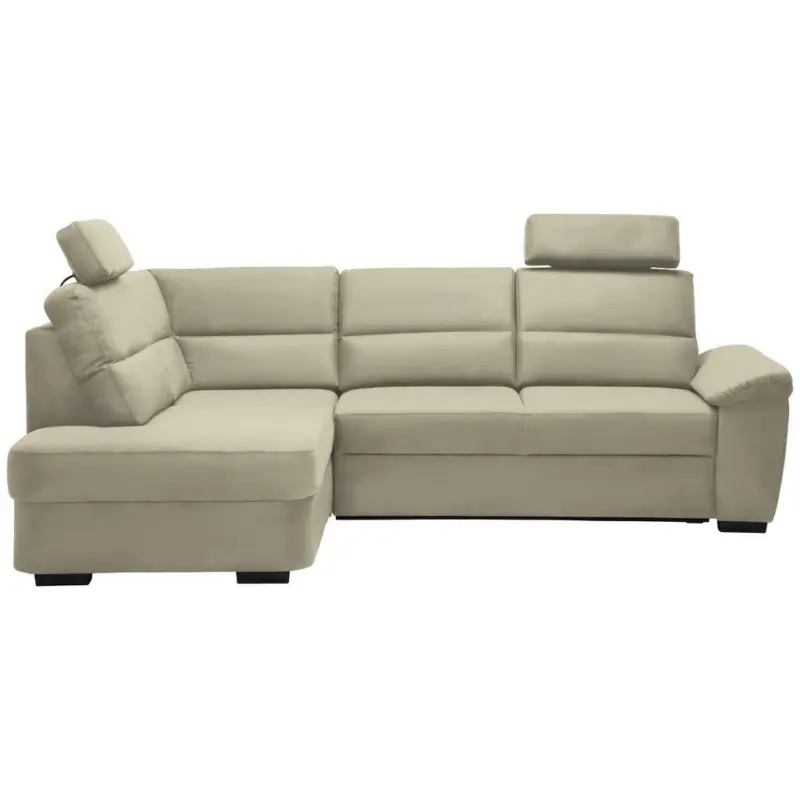 Ecksofa in Flachgewebe Creme