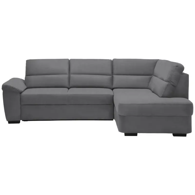 Ecksofa in Flachgewebe Grau