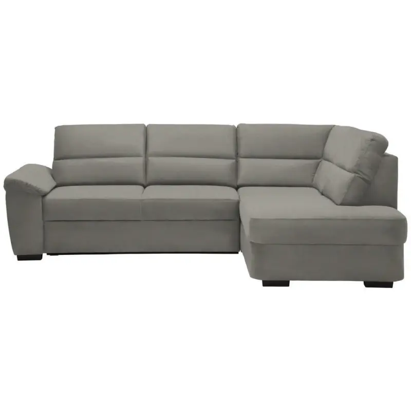 Ecksofa in Flachgewebe Hellgrau