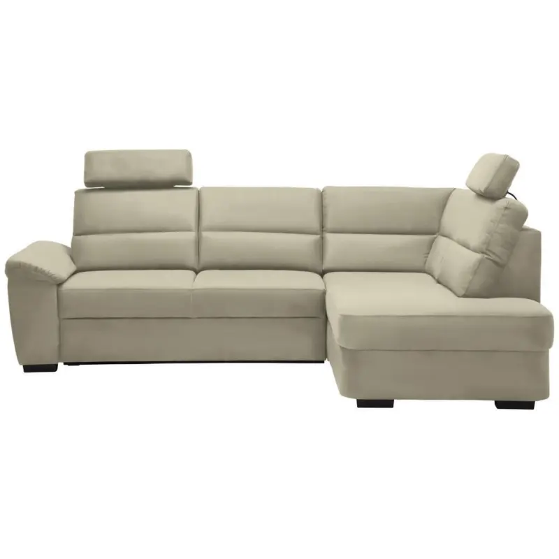 Ecksofa in Flachgewebe Creme