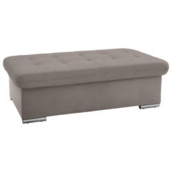 Hocker in Textil Taupe, Hellbraun