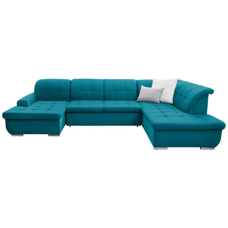 Wohnlandschaft in Flachgewebe Petrol