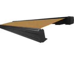 SOLUNA Kassettenmarkise Exquisit 4,5x3 Dessin S2180 Gestell DB703 dunkelgrau Antrieb rechts inkl. Motor und Wandschalter