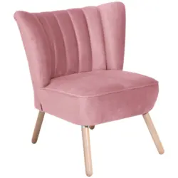 Sessel in Samt, Velours Rosa