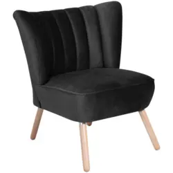 Sessel in Samt, Velours Schwarz