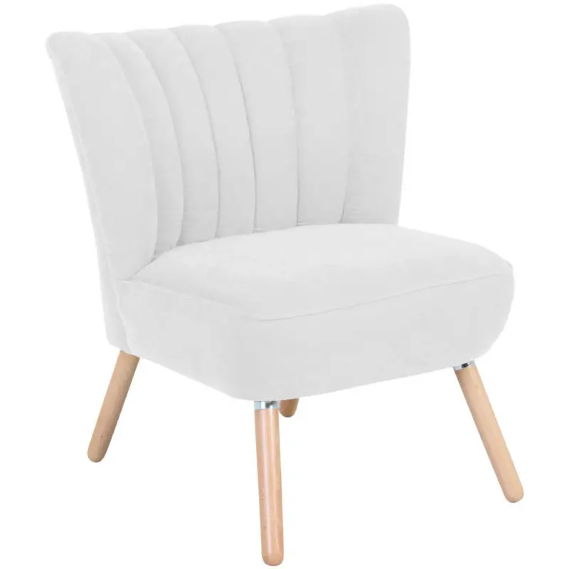 Sessel in Velours Creme