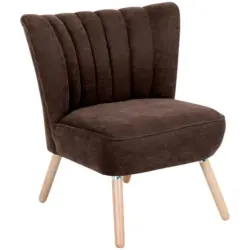Sessel in Velours Braun