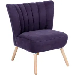 Sessel in Velours Violett