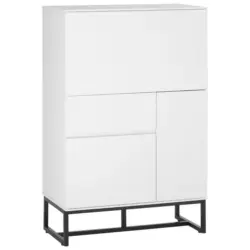 Sekretär in Schwarz, Weiß