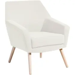 Sessel in Velours Creme