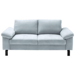 Zweisitzer-Sofa in Velours Hellblau
