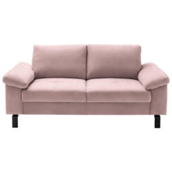 Zweisitzer-Sofa in Velours Rosa