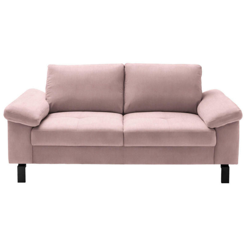 Zweisitzer-Sofa in Velours Rosa