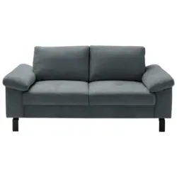 Zweisitzer-Sofa in Velours Dunkelgrau