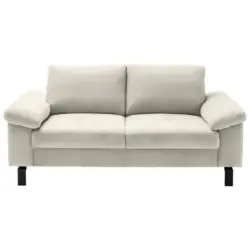 Zweisitzer-Sofa in Velours Naturfarben, Beige