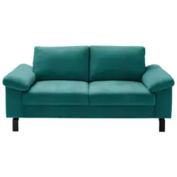 Zweisitzer-Sofa in Velours Petrol