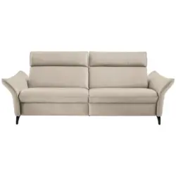 Dreisitzer-Sofa in Leder Creme
