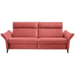 Dreisitzer-Sofa in Leder Rot