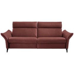 Dreisitzer-Sofa in Leder Rotbraun