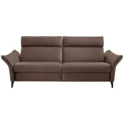 Dreisitzer-Sofa in Leder Dunkelbraun