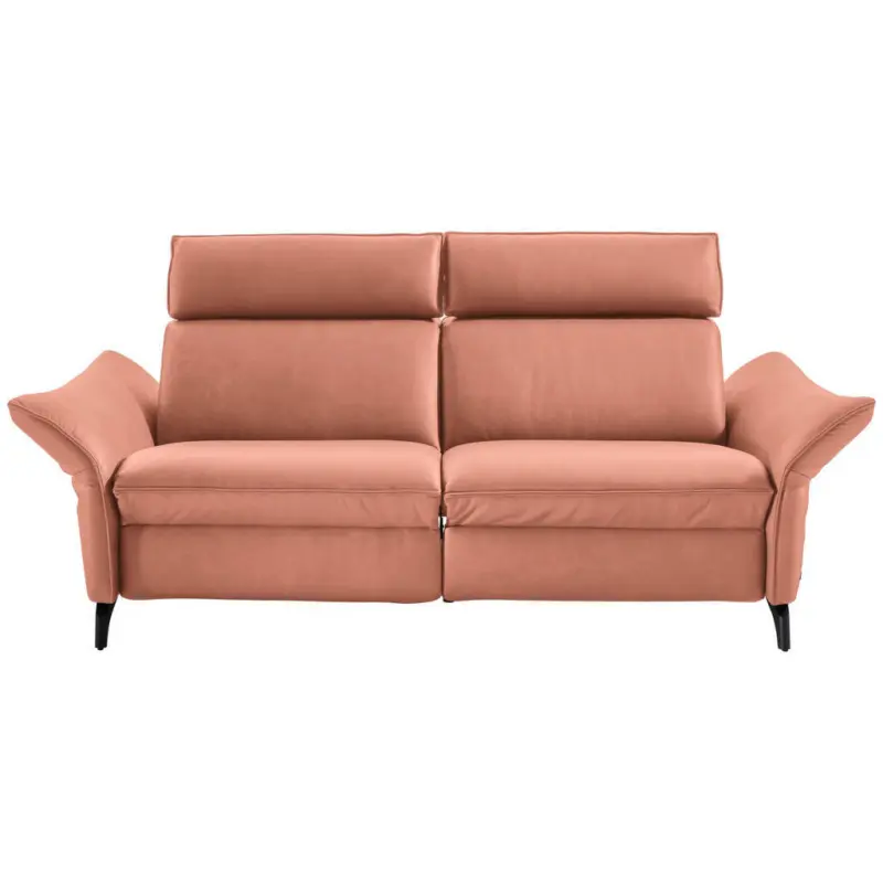 2,5-Sitzer in Echtleder Koralle