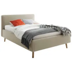 Polsterbett 140/200 cm in Taupe
