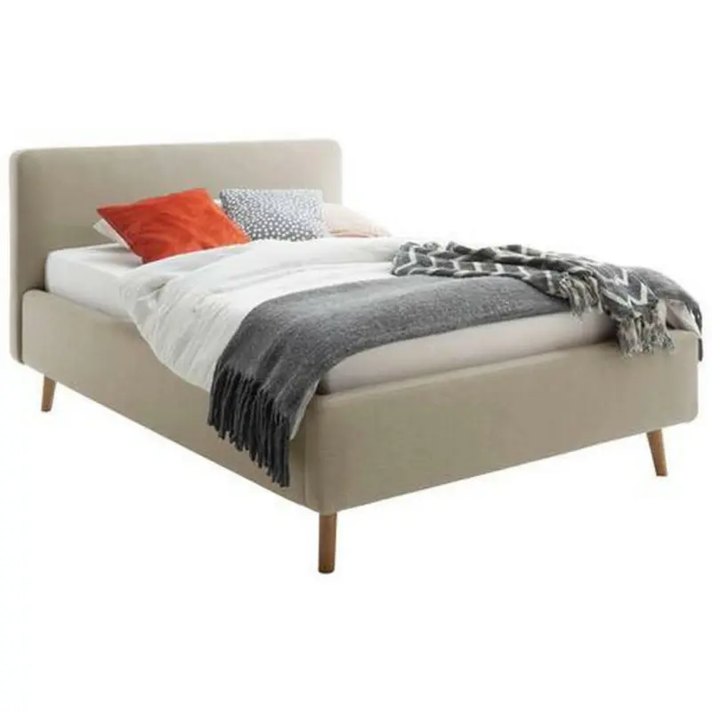 Polsterbett 140/200 cm in Taupe