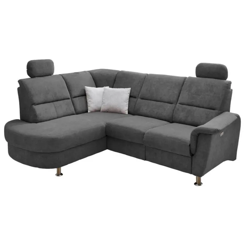 Ecksofa in Mikrofaser Anthrazit