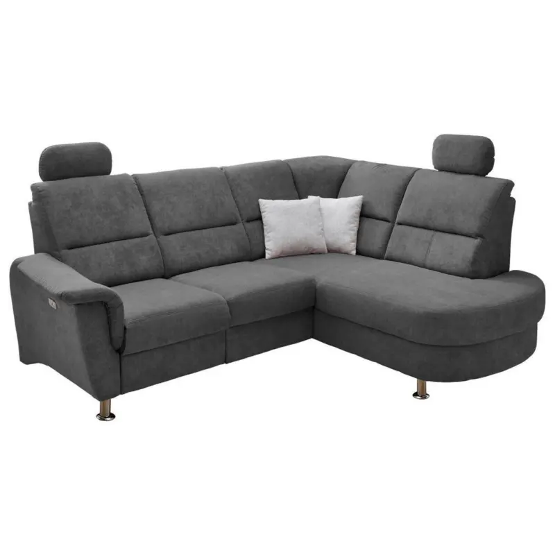 Ecksofa in Mikrofaser Anthrazit