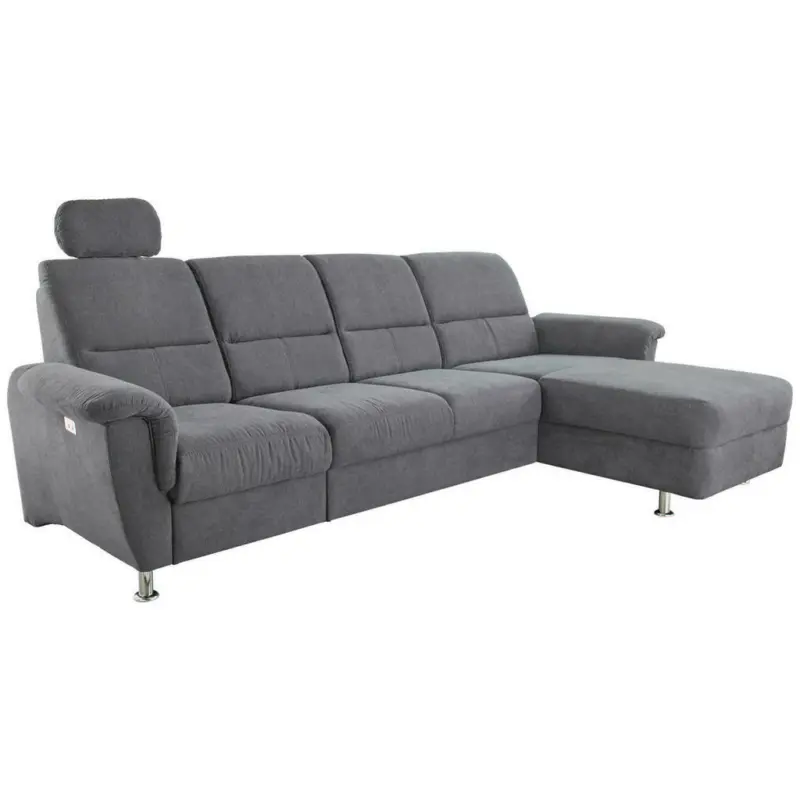 Ecksofa in Mikrofaser Anthrazit