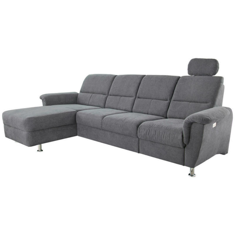 Ecksofa in Mikrofaser Anthrazit