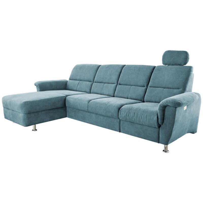 Ecksofa in Mikrofaser Hellblau