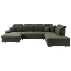 Wohnlandschaft in Flachgewebe Braun