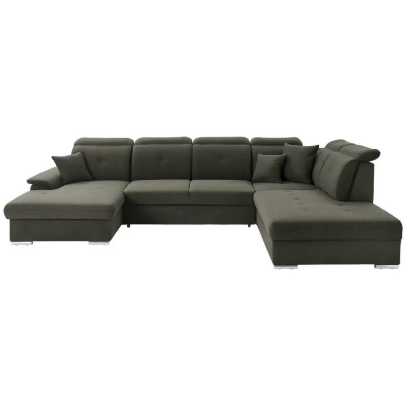 Wohnlandschaft in Flachgewebe Braun