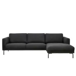 Ecksofa in Struktur Anthrazit