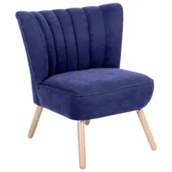 Sessel in Velours Blau