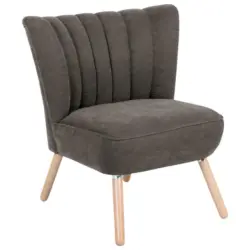Sessel in Velours Grau
