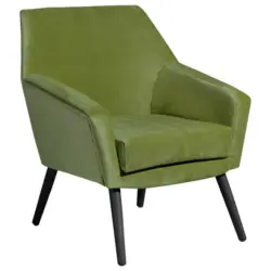 Sessel in Samt, Velours Schwarz, Olivgr&uuml;n