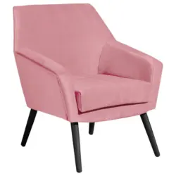Sessel in Samt, Velours Rosa, Schwarz