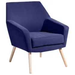 Sessel in Velours Blau