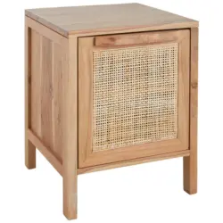 Nachtkästchen in Hartholz Akazie Akaziefarben