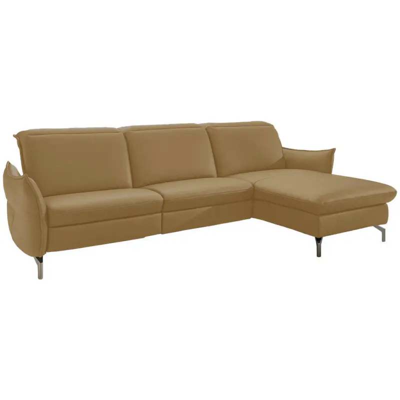 Ecksofa in Lederlook (vegan) Olivgrün