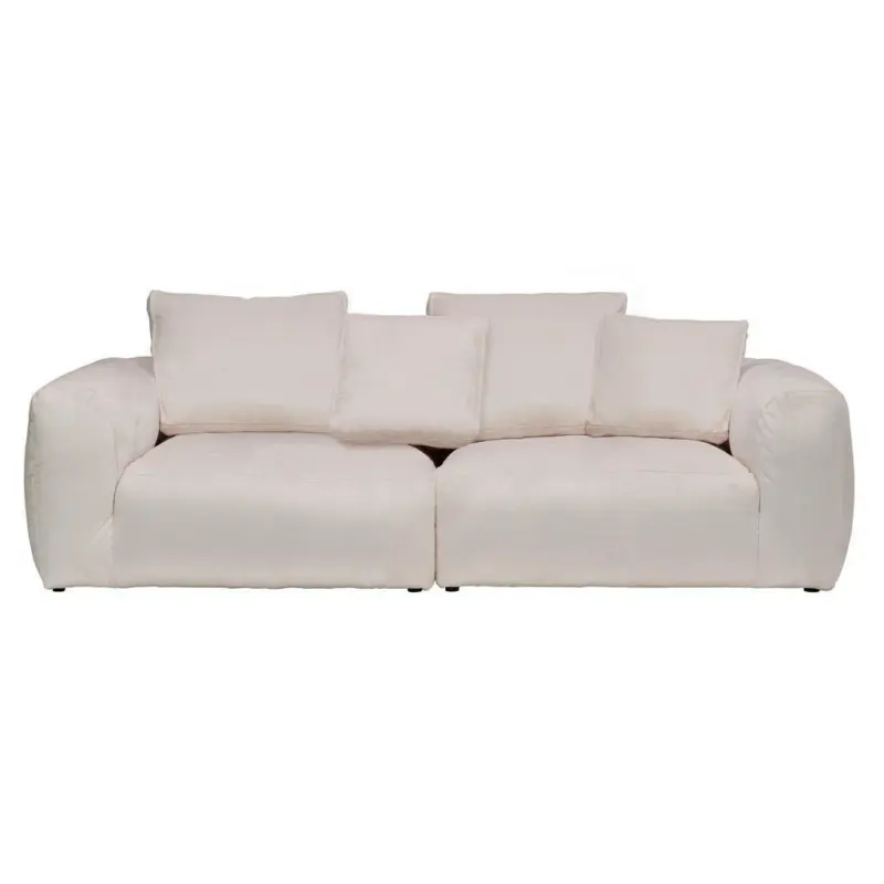 Bigsofa in Samt Creme