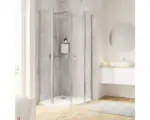 Hornbach Runddusche mit Drehtür Schulte Garant 2.0 Radius 550 mm 900x1200x2000 mm Echtglas Klar hell chromoptik