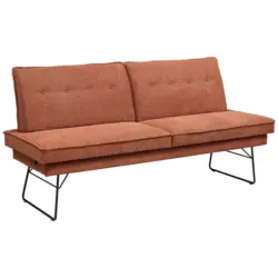 Sitzbank 187/94/70 cm in Schwarz, Rostfarben