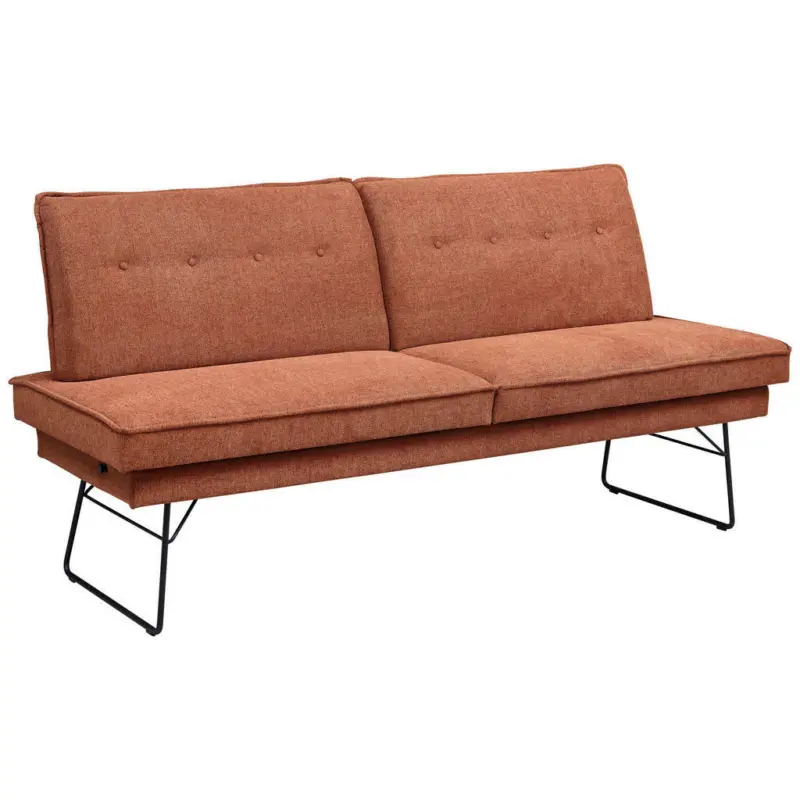 Sitzbank 187/94/70 cm in Schwarz, Rostfarben